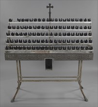 Votive candle stand with base from Saint Augustine Catholic Church, 20th century. Creator: Unknown.