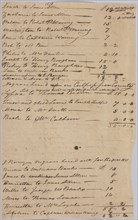 Lists of enslaved persons hired out by the Rouzee family in 1811. Creator: Unknown.