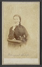 Carte-de-visite portrait of Margaret Alsop, ca. 1865. Creator: Alexander Gardner.