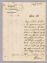 Cover letter regarding a runaway enslaved person in Cuba, November 1, 1857. Creator: Unknown.