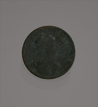 Riot penny charred during the 1921 Tulsa Race Massacre, 1909-1921. Creator: United States Mint.