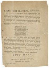 Handbill for a performance by the Fisk Jubilee Singers, 1875.  Creator: Unknown.
