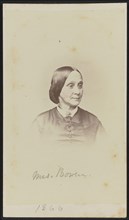 Carte-de-visite portrait of Mrs. Bowen, 1866. Creator: Henry Ulke.