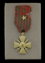 French Croix de Guerre medal issued to Cpl. Lawrence Leslie McVey, 1918. Creator: Unknown.