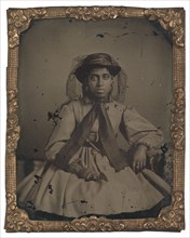 Ambrotype of an unidentified young woman, ca. 1860. Creator: Unknown.