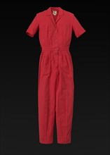 Red jumpsuit designed by Willi Smith, 1969-1987. Creator: Willi Smith.