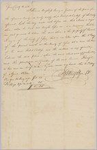 Affidavit of apprehension of Moses, property of Edward Rouzee, April 2, 1830. Creator: Unknown.