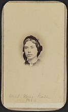 Carte-de-visite portrait of Mrs. Maj. Hall, 1864. Creator: Unknown.