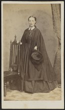 Carte-de-visite portrait of Carrie N. Lacy, 1865. Creator: Henry Ulke.