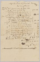 Invoice and receipt for room and board of Sarah and Harriet Rouzee and "servant", October 1829. Creator: Unknown.