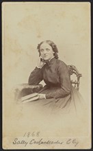 Carte-de-visite portrait of Sally Cadwallader Ely, 1862-1869. Creator: Henry C. Phillips.