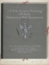 A Silk Screen Printing of Early Connecticut Wall Decorations, Portfolio Cover, c. 1941. Creator: Lawrence Flynn.
