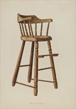 Baby High Chair, 1938. Creator: Max Fernekes.