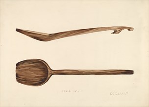 Bishop Hill: Wooden Spoon, c. 1936. Creator: Roberta Elvis.