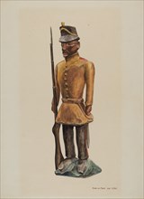 Carved Soldier, c. 1939. Creator: Samuel W. Ford.