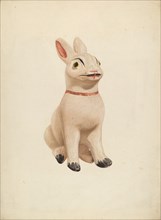 Chalkware Rabbit, c. 1940. Creator: Betty Fuerst.