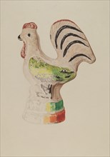Chalkware Rooster, 1940. Creator: Betty Fuerst.