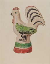Chalkware Rooster, c. 1940. Creator: Betty Fuerst.