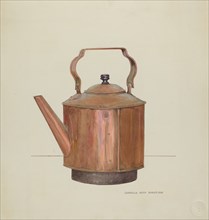 Copper Tea Kettle, 1935/1942. Creator: Isabella Ruth Doerfler.