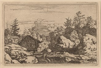 Cottages at the Bank, probably c. 1645/1656. Creator: Allart van Everdingen.