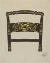 Design on Back of Hitchcock Chair, c. 1936. Creator: Lawrence Flynn.