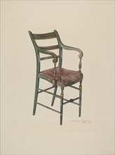 Dining Room Chair, c. 1940. Creator: Sarkis Erganian.