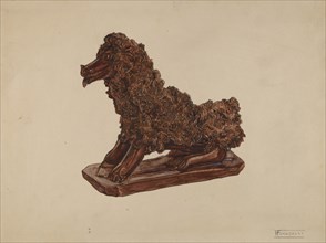 Dog Statuette, c. 1940. Creator: Frank Fumagalli.
