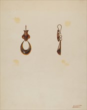 Earrings, c. 1939. Creator: Frank Fumagalli.