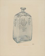 Glass Bottle, 1935/1942. Creator: Beverly Chichester.