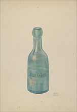 Glass Soda Bottle, c. 1940. Creator: Bisby Finley.
