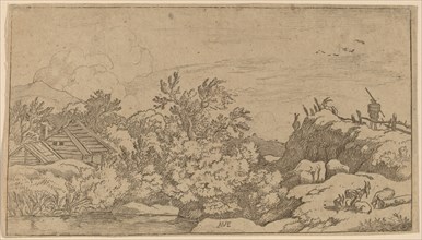 Goat Herd on a Hill, probably c. 1645/1656. Creator: Allart van Everdingen.