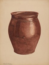 Jar, c. 1937. Creator: Yolande Delasser.