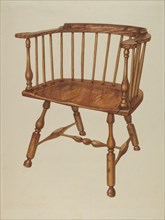 Low-back Stretcher Chair, c. 1942. Creator: Edward L Loper.