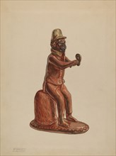 Monkey Statuette, c. 1937. Creator: Frank Fumagalli.