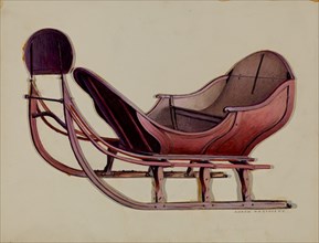 One Horse Sleigh, c. 1936. Creator: Aaron Fastovsky.