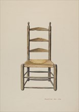 Pennsylvania Ladder Back Chair, 1935/1942. Creator: Samuel W. Ford.