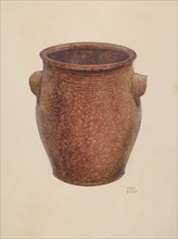 Pottery Jar, c. 1939. Creator: Bisby Finley.