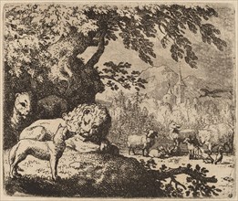 Reynard in Council with the Lion and Lioness, probably c. 1645/1656. Creator: Allart van Everdingen.