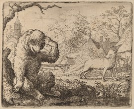 Reynard Mocks the Woeful Bear, probably c. 1645/1656. Creator: Allart van Everdingen.