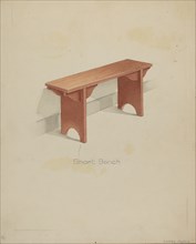 Shaker Short Bench, 1935/1942. Creator: Lawrence Foster.