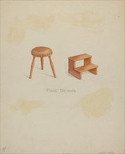 Shaker Stools, 1935/1942. Creator: Lawrence Foster.
