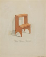 Shaker Two-step Bench, c. 1936. Creator: Lawrence Foster.