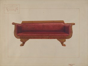 Sofa, c. 1937. Creator: Edward L Loper.