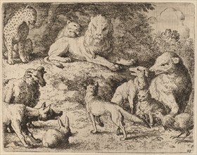 The Animals Present Their Charges Against Reynard, probably c. 1645/1656. Creator: Allart van Everdingen.
