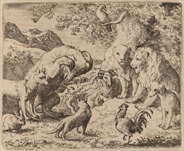 The Bear Beseeches the Lion for Justice, probably c. 1645/1656. Creator: Allart van Everdingen.