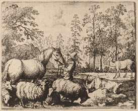 The Horse and the Stag, probably c. 1645/1656. Creator: Allart van Everdingen.