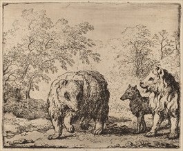 The Lion Frees the Bear and the Wolf, probably c. 1645/1656. Creator: Allart van Everdingen.