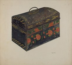 Tin Oblong Box, c. 1938. Creator: George File.