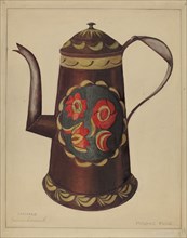 Toleware Coffee Pot, 1935/1942. Creator: Mildred Ford.