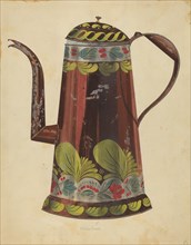 Toleware Tin Coffee Pot, c. 1937. Creator: William Frank.